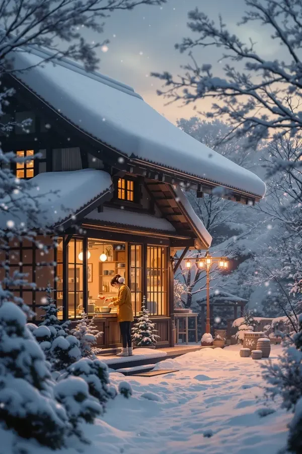 小森林冬春篇雪中小屋海报
