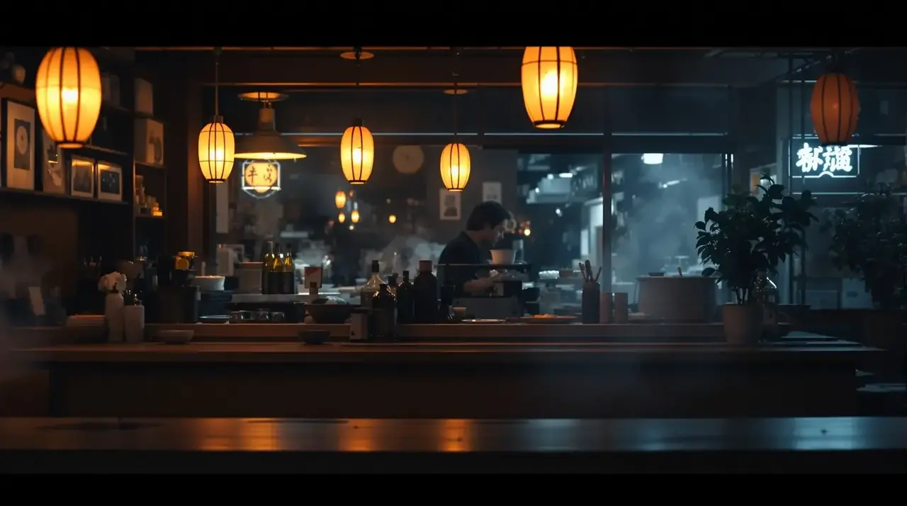 深夜食堂暖灯小店海报